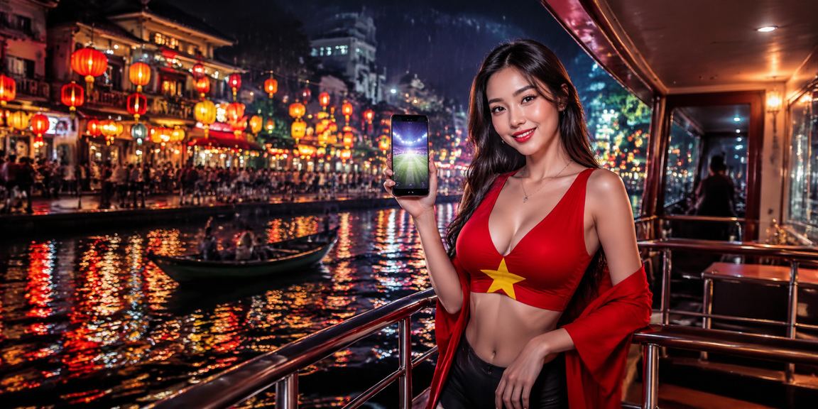 Người chơi trải nghiệm casino trên điện thoại tại Hà Nội với đèn lồng rực rỡ