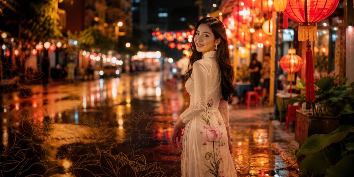 Người dùng tra cứu FAQ v2rayn tại chợ đêm Hồ Chí Minh